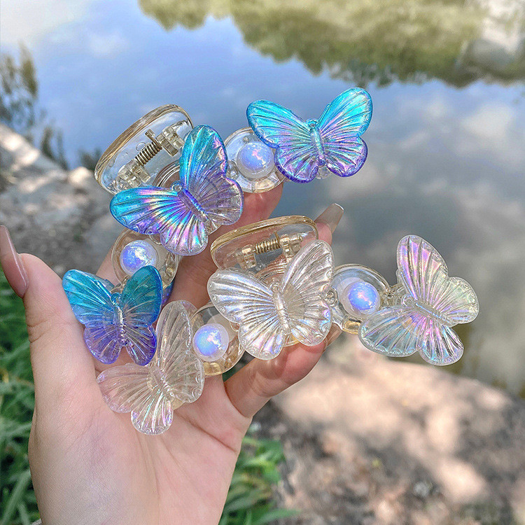 New Aesthetics Symphony Butterfly hajcsat nőknek Charm Temperament Romantikus Elegáns Claw Clip Alkalmi trendi hajkiegészítők