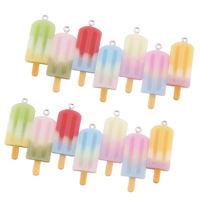 10 gab. Saldējuma sveķu piekariņi Diy Findings Kawaii 3D tālruņa atslēgu piekariņi Rokassprādzes Auskaru kulonu piekariņi juvelierizstrādājumu izgatavošanas piederumi