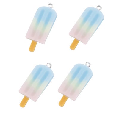 10 db fagylalt gyanta bűbájok barkácsolással Kawaii 3D telefon kulcstartó karkötők fülbevaló medálok ékszerkészítési kellékekhez
