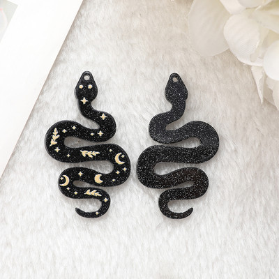 10 db Magic Snake Charms akril kreatív Halloween fülbevalóhoz kulcstartó medál nyaklánc barkács készítés