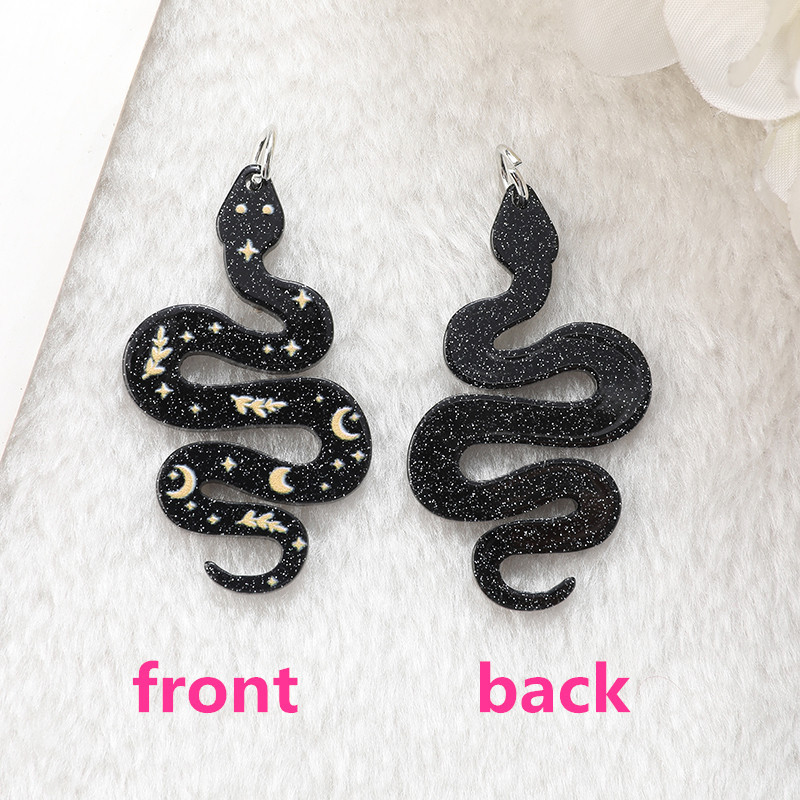 10 db Magic Snake Charms akril kreatív Halloween fülbevalóhoz kulcstartó medál nyaklánc barkács készítés