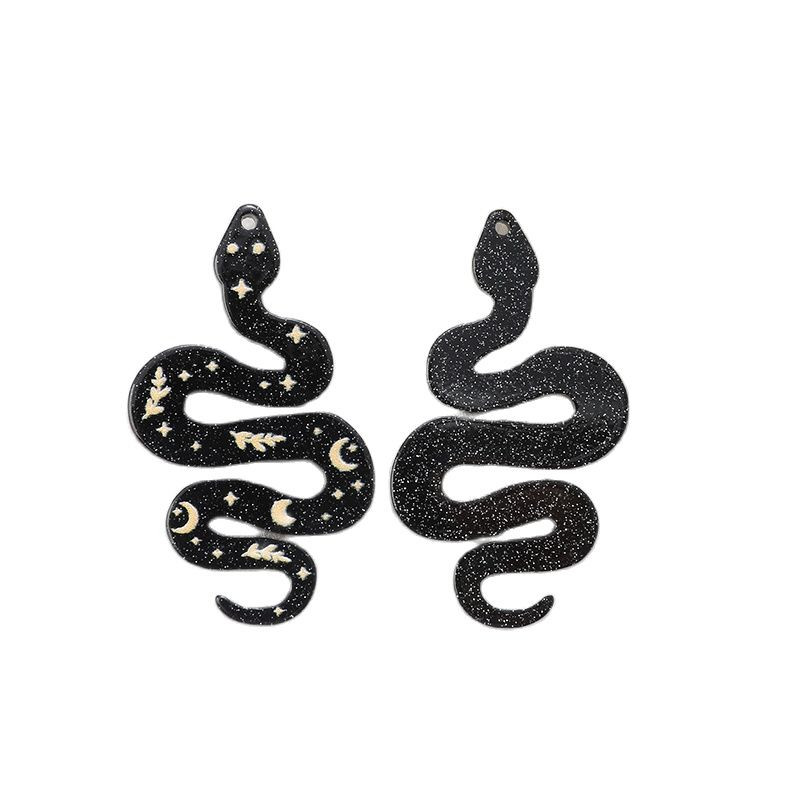 10 db Magic Snake Charms akril kreatív Halloween fülbevalóhoz kulcstartó medál nyaklánc barkács készítés