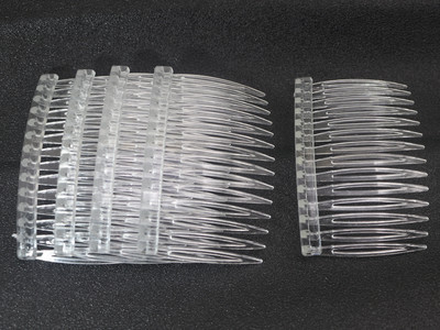 10 caurspīdīgas plastmasas matu sprādzes sānu ķemmes, 70 x 40 mm sieviešu ķemmes