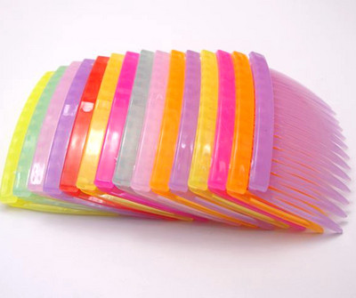 10 caurspīdīgas plastmasas matu sprādzes sānu ķemmes, 70 x 40 mm sieviešu ķemmes