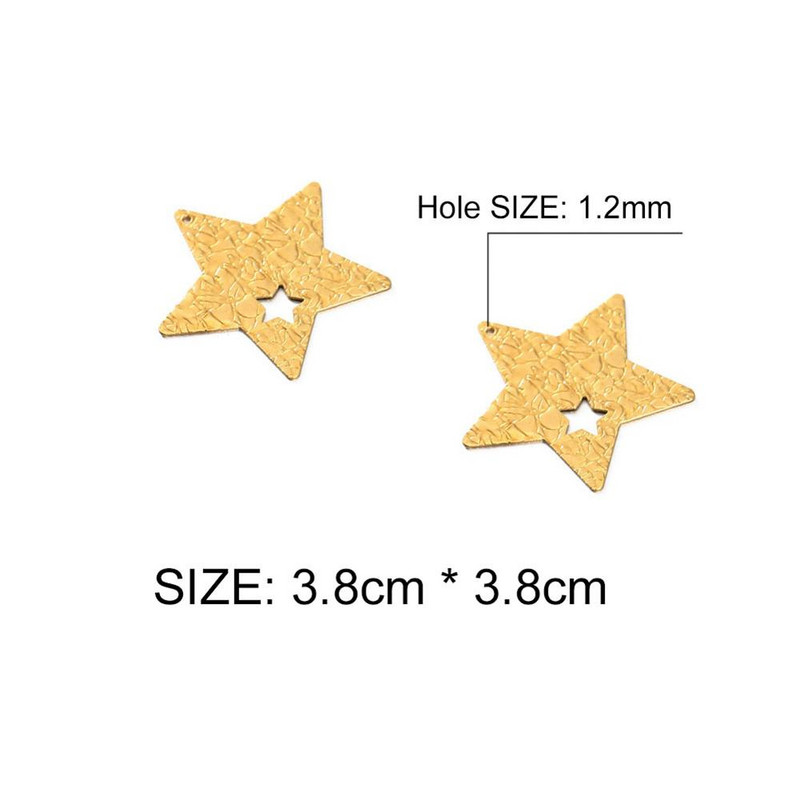 20 DB/tétel nagykereskedelmi réz sárgaréz Bling Star Charms medálok ékszerekhez barkács készítés nyaklánc csillag medál kiegészítők