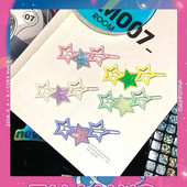 Többszínű Hollow Star Pentagram hajtű nőknek Édes, aranyos báj Esztétikus lányos hajcsat Koreai divatos hajkiegészítők