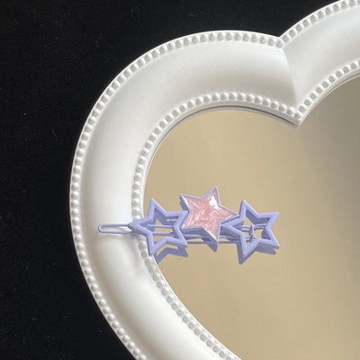 Többszínű Hollow Star Pentagram hajtű nőknek Édes, aranyos báj Esztétikus lányos hajcsat Koreai divatos hajkiegészítők