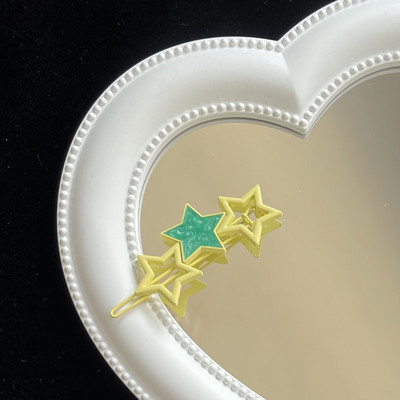 Többszínű Hollow Star Pentagram hajtű nőknek Édes, aranyos báj Esztétikus lányos hajcsat Koreai divatos hajkiegészítők