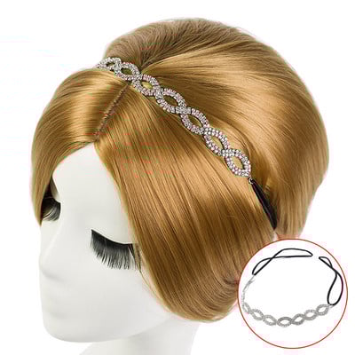 Daugiasluoksnė tinklinė vestuvinė galvos juosta, pilna Kalnų krištolinio akmens galvos grandinėlė tuščiavidurių plaukų priedai, krištoliniai galvos apdangalai, kepuraitės papuošalai