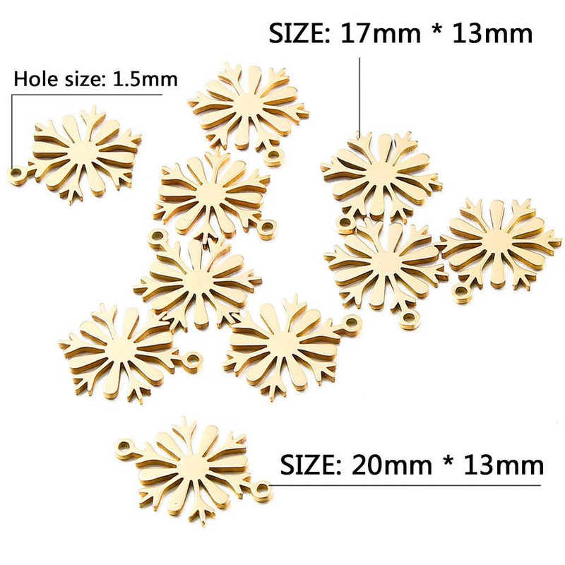 10 buc./lot, comerț cu ridicata din oțel inoxidabil, bijuterii cu pandantiv cu flori, fabricarea de coliere lucrate manual, accesorii lucrate manual