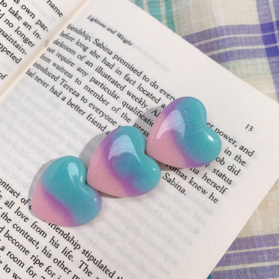 Sanjive ružičasto plave gumice za kosu u obliku srca za žene Slatke i slatke djevojke, elastično uže za kosu, estetika, modni dodaci za kosu, poklon