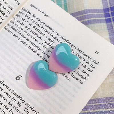 Sanjive ružičasto plave gumice za kosu u obliku srca za žene Slatke i slatke djevojke, elastično uže za kosu, estetika, modni dodaci za kosu, poklon