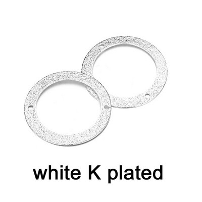 50 DB/tétel 22 mm-es Stardust dupla lyukú réz medálok Geometria sárgaréz lapos kerek medálok Fit karkötők ékszer készítés barkácsolás