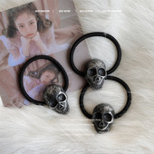 Punk Vintage Horror Skeleton Hajkötél nőknek Retro Sötét Menő Kreatív Trend Hajkötők Gótikus divatos hajkiegészítők Ajándék