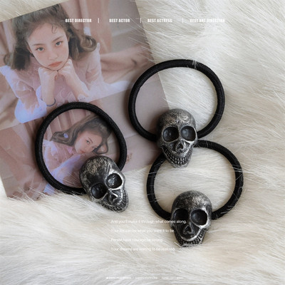 Punk Vintage Horror Skeleton Uže za kosu za žene Retro Dark Cool Kreativne Trend gumice za kosu Gothic Modni dodaci za kosu Poklon