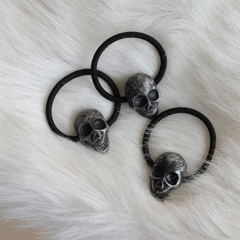 Punk Vintage Horror Skeleton Hajkötél nőknek Retro Sötét Menő Kreatív Trend Hajkötők Gótikus divatos hajkiegészítők Ajándék