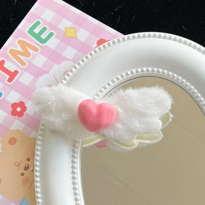 Flocking Lovely Angel Wings Heart Star Hajtű nőknek Édes Aranyos Csaj Báj Hajcsat Esztétikus Divatos Hajkiegészítők Ajándék