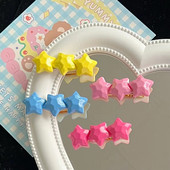 Candy Color Pentagram Star Hajtű Nőknek Édes Aranyos Csaj Esztétikus Hajcsat Bűbáj Szép divatos Hajkiegészítők Ajándék