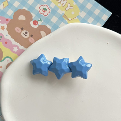 Candy Color Pentagram Star Hajtű Nőknek Édes Aranyos Csaj Esztétikus Hajcsat Bűbáj Szép divatos Hajkiegészítők Ajándék