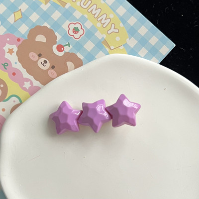 Candy Color Pentagram Star Hajtű Nőknek Édes Aranyos Csaj Esztétikus Hajcsat Bűbáj Szép divatos Hajkiegészítők Ajándék
