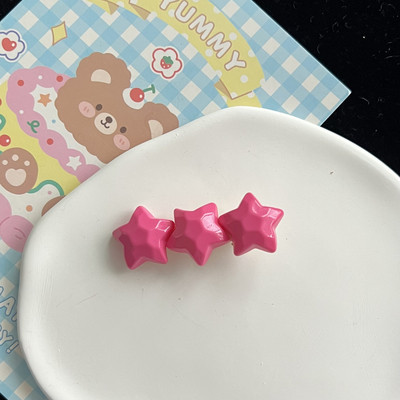 Candy Color Pentagram Star Hajtű Nőknek Édes Aranyos Csaj Esztétikus Hajcsat Bűbáj Szép divatos Hajkiegészítők Ajándék