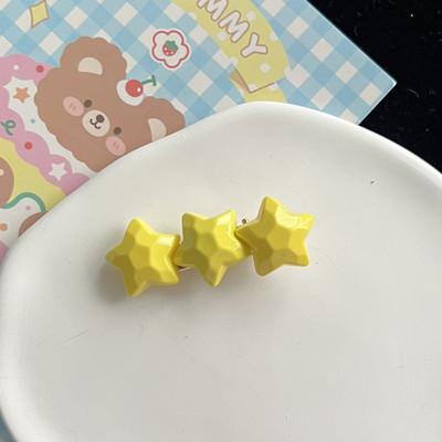 Candy Color Pentagram Star Hajtű Nőknek Édes Aranyos Csaj Esztétikus Hajcsat Bűbáj Szép divatos Hajkiegészítők Ajándék