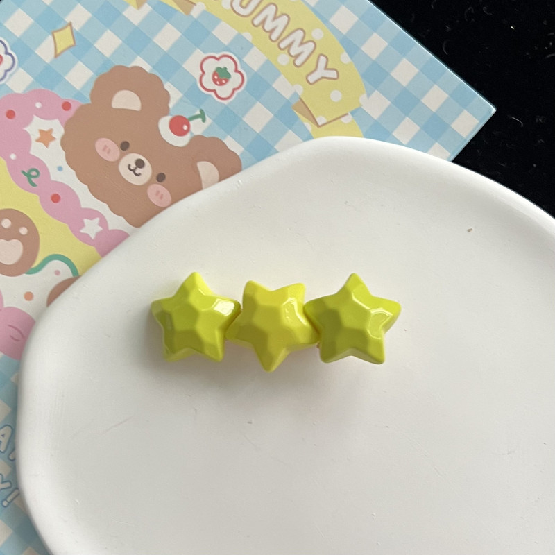 Candy Color Pentagram Star Hajtű Nőknek Édes Aranyos Csaj Esztétikus Hajcsat Bűbáj Szép divatos Hajkiegészítők Ajándék
