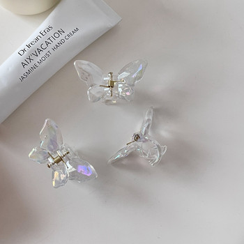 Radiance Laser Butterfly Claw Clip Sweet Cute Romantic Girly Small Hair Hair Clip for Women Темперамент Модни аксесоари за коса Ново