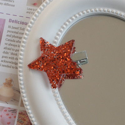 Trend Colorful Sequins Star Pentagram hajtű nőknek Édes, aranyos lányos divatos hajcsat Esztétikus Y2k hajkiegészítők Ajándék