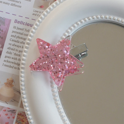 Trend Colorful Sequins Star Pentagram hajtű nőknek Édes, aranyos lányos divatos hajcsat Esztétikus Y2k hajkiegészítők Ajándék