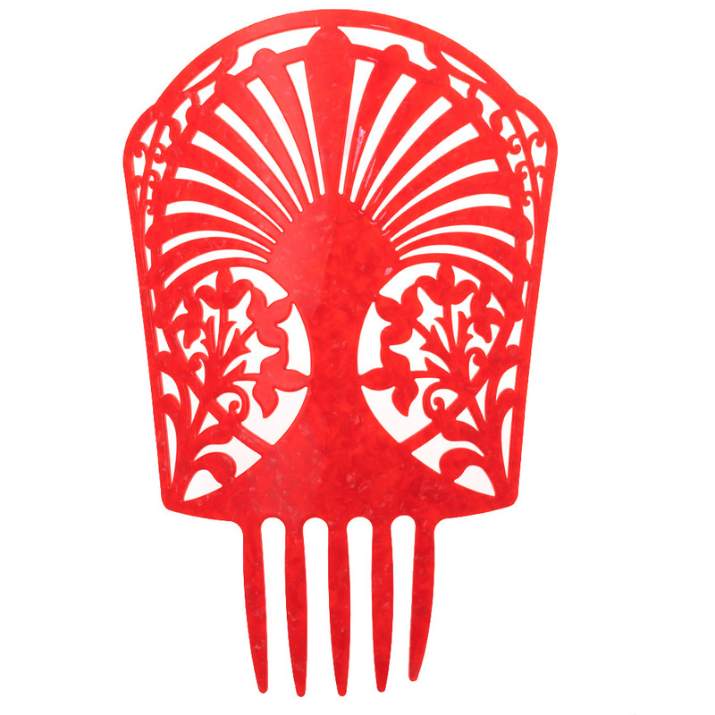 Vintage magas hajfésűk Színes acetát hajkiegészítők Faux teknőspáncél Hajcsattok Flamenco fejdíszek Női ékszer ajándék