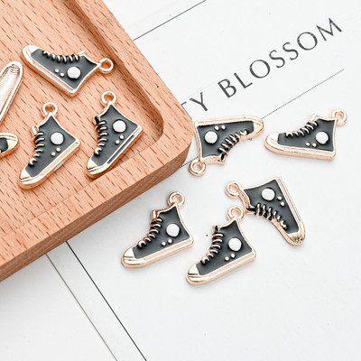 10 vnt 18 mm animacinių filmų emalio sportiniai batai žavesio pakabukai kaklo vėriniams auskarai grandinėlė "pasidaryk pats" rankų darbo amatų papuošalų aksesuarai