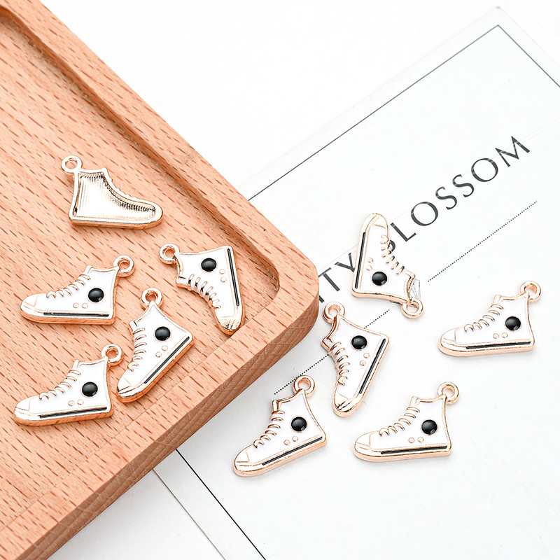 10 vnt 18 mm animacinių filmų emalio sportiniai batai žavesio pakabukai kaklo vėriniams auskarai grandinėlė "pasidaryk pats" rankų darbo amatų papuošalų aksesuarai