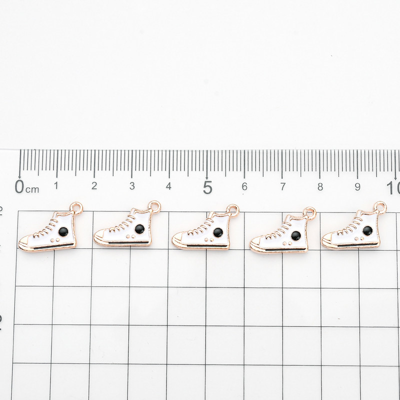 10 vnt 18 mm animacinių filmų emalio sportiniai batai žavesio pakabukai kaklo vėriniams auskarai grandinėlė "pasidaryk pats" rankų darbo amatų papuošalų aksesuarai