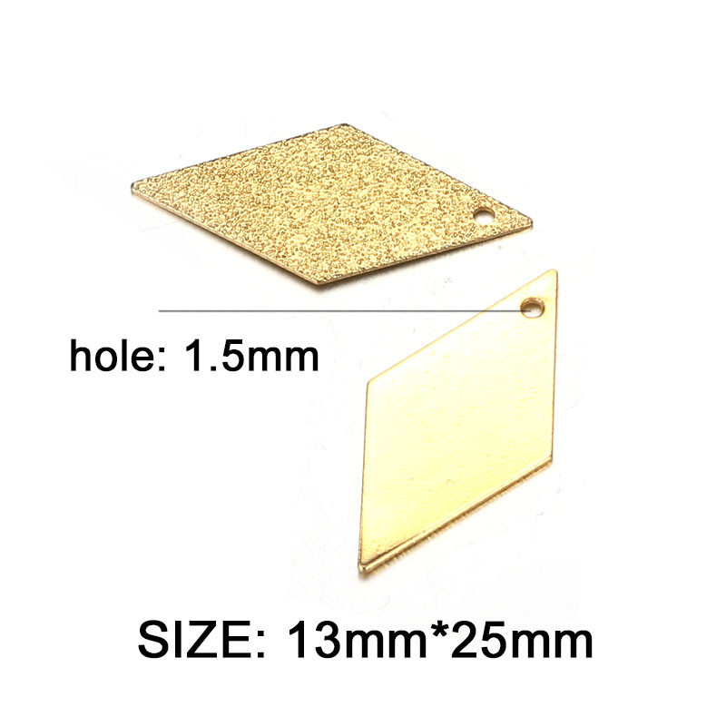 50 vnt. / partijoje Geometrinė serija Prizminė aukso sidabro spalvos žalvario pakabukai Stardust Tuščia štampavimo etiketė tinka papuošalų gamyba