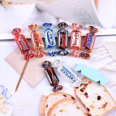 10 τμχ Cute Chocalate Candy Charms για βραχιόλια Κολιέ Σκουλαρίκι Κοσμήματα Κατασκευή Flatback Cabochon Floating Charm μενταγιόν C364