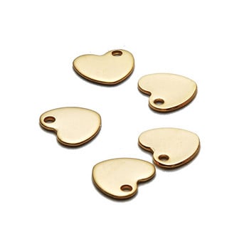 10 ΤΕΜ/παρτίδα από ανοξείδωτο ατσάλι Small Cute Hearts Charm μενταγιόν για κοσμήματα DIY κατασκευή χειροποίητων αξεσουάρ