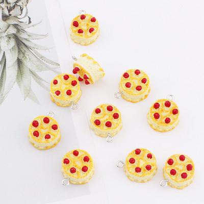 10 bucăți 3D pentru prăjitură de aniversare alimente din rășină Brelocuri drăguțe cu pandantiv Kawaii pentru cercei, colier, bijuterii, accesorii, bricolaj