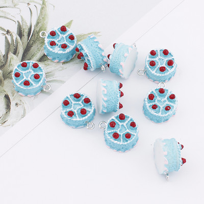 10 bucăți 3D pentru prăjitură de aniversare alimente din rășină Brelocuri drăguțe cu pandantiv Kawaii pentru cercei, colier, bijuterii, accesorii, bricolaj