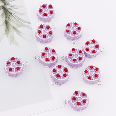 10 bucăți 3D pentru prăjitură de aniversare alimente din rășină Brelocuri drăguțe cu pandantiv Kawaii pentru cercei, colier, bijuterii, accesorii, bricolaj