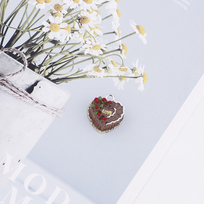 10 bucăți 3D pentru prăjitură de aniversare alimente din rășină Brelocuri drăguțe cu pandantiv Kawaii pentru cercei, colier, bijuterii, accesorii, bricolaj