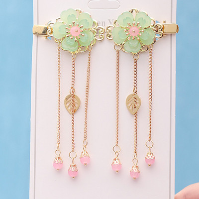 2kom leptir kopča za kosu Crveni cvijet Biseri Ukosnice Kineska modna ukosnica Ženska Hanfu haljina Nakit za kosu Dodaci Ukrasi