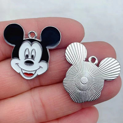 10db Cartoon Head Charm Zománc Animal Charms medál karkötőhöz DIY fülbevaló nyaklánc kulcstartó ékszer kiegészítők