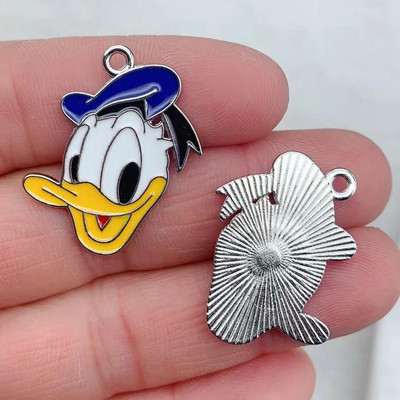 10db Cartoon Head Charm Zománc Animal Charms medál karkötőhöz DIY fülbevaló nyaklánc kulcstartó ékszer kiegészítők