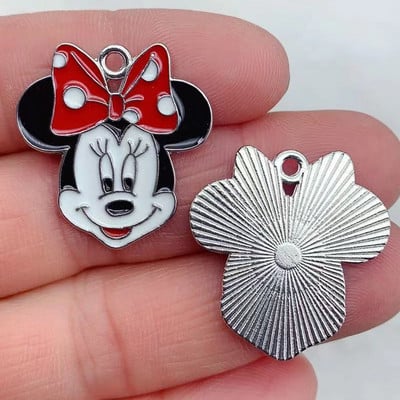 10db Cartoon Head Charm Zománc Animal Charms medál karkötőhöz DIY fülbevaló nyaklánc kulcstartó ékszer kiegészítők