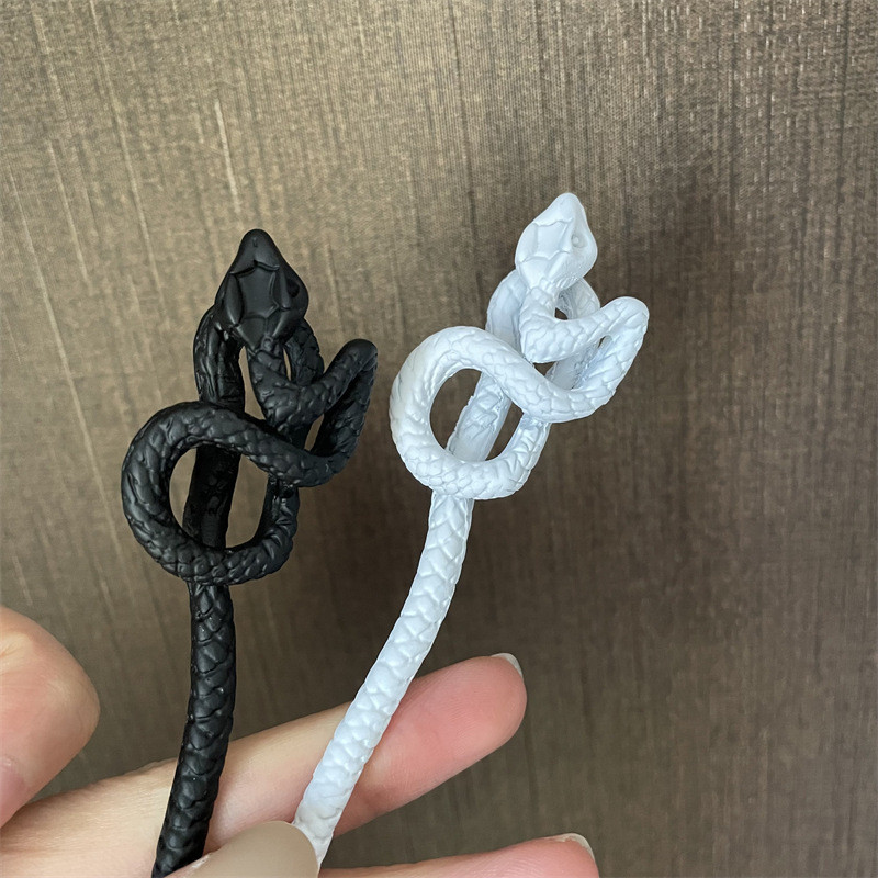 Štapići za kosu u kineskom stilu Vintage Zmija od acetatne smole Ženske ukosnice Štipaljke za kosu Pokrivala za kosu Dodaci za nakit