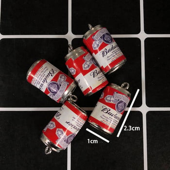 10 τμχ Πλαστικό Mini Can Wine Bottle Charms DIY Cute Drink Bottles Σκουλαρίκια Κρεμαστά κοσμήματα Αξεσουάρ D91