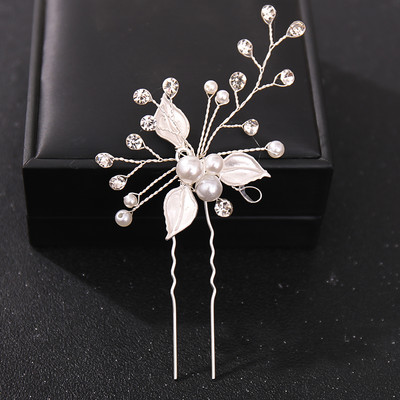Crystal Pearl Flower Hajtűk Clipek Női Menyasszonyi Haj Ékszerek Esküvői Haj Kiegészítők Strasszos Party Hajtű Fejdísz