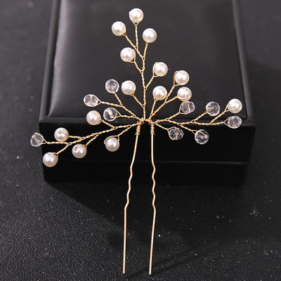 Crystal Pearl Flower Hajtűk Clipek Női Menyasszonyi Haj Ékszerek Esküvői Haj Kiegészítők Strasszos Party Hajtű Fejdísz