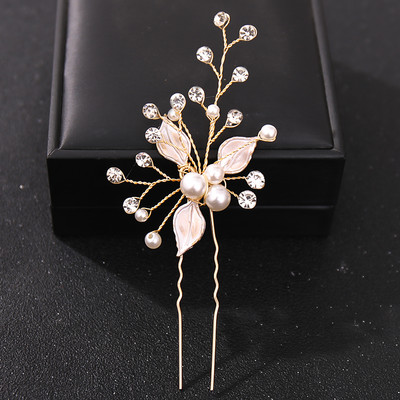 Crystal Pearl Flower Hajtűk Clipek Női Menyasszonyi Haj Ékszerek Esküvői Haj Kiegészítők Strasszos Party Hajtű Fejdísz